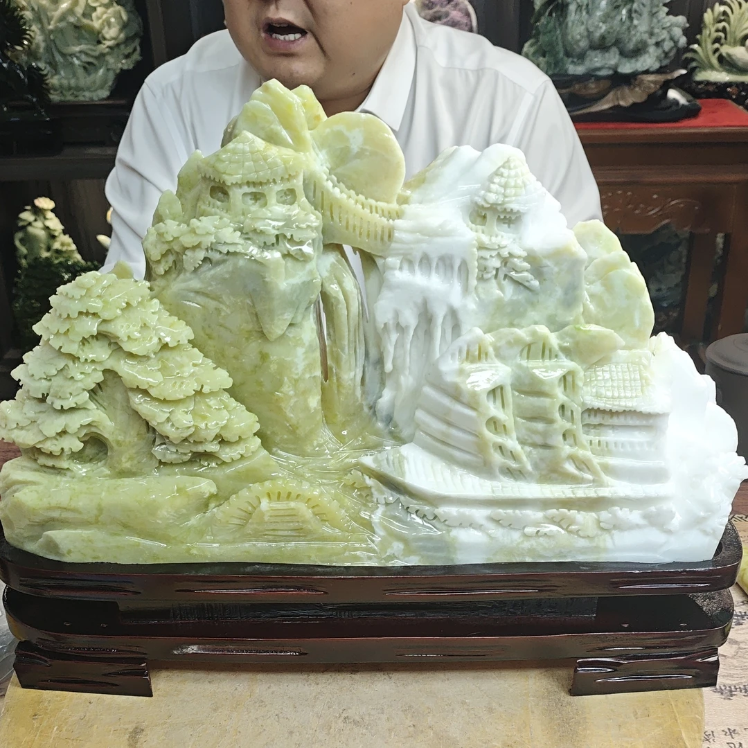 玉岫岩料手工雕刻摆件居家装饰送礼一物一图692