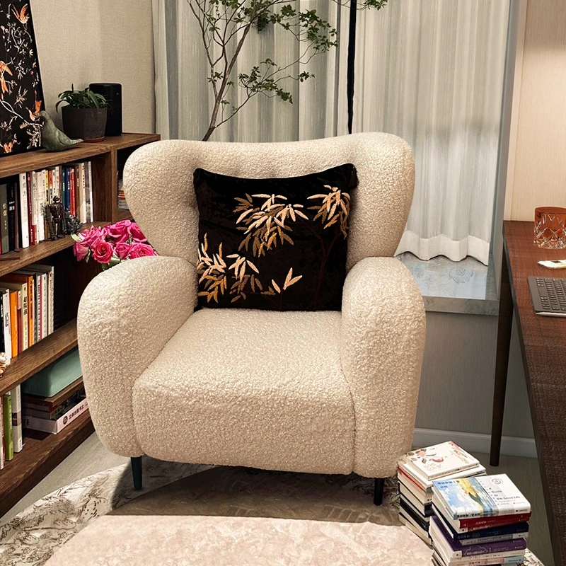 家用休闲电脑椅舒适久坐懒人卧室梳妆台凳子单人美甲沙发化妆椅子