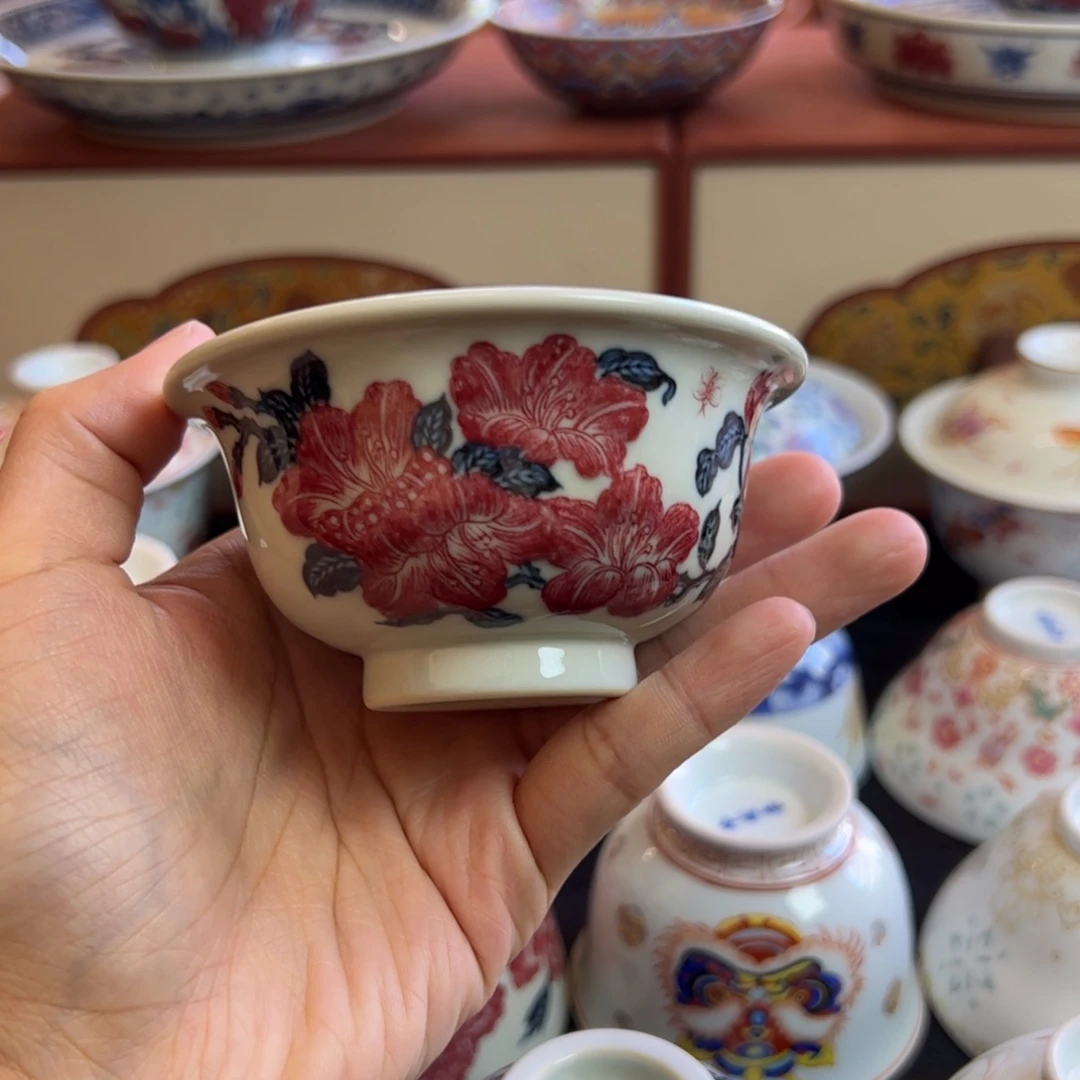 正绎堂釉里红杜鹃花中号