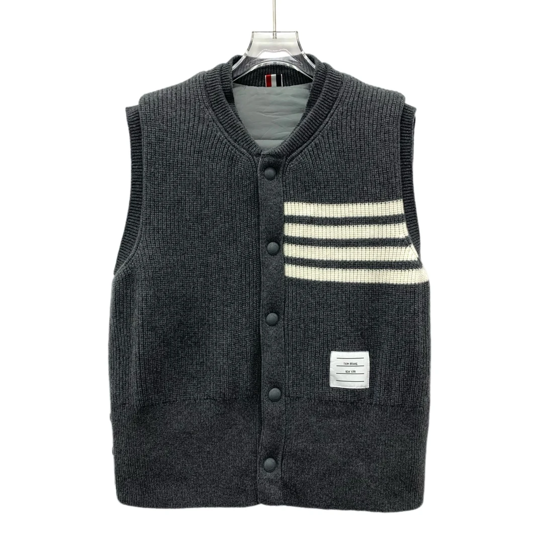 99新 THOMBROWNE IW0184  拼色经典四杠羊毛外套 42码