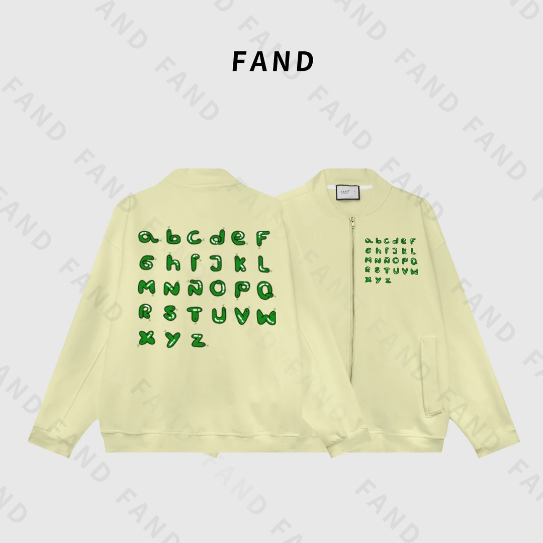 FAND品牌【港潮贪吃蛇】2024新品秋冬情侣装字母印花棒球服外套