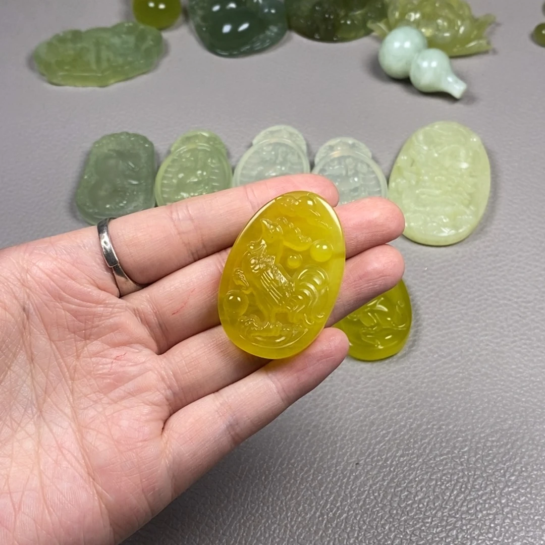 蛇纹石玉未镶嵌挂件耳饰耳环项链