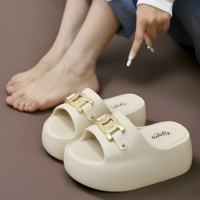 2025新款网红拖鞋女外穿时尚ins潮夏季时尚防滑凉拖厚底沙滩凉鞋