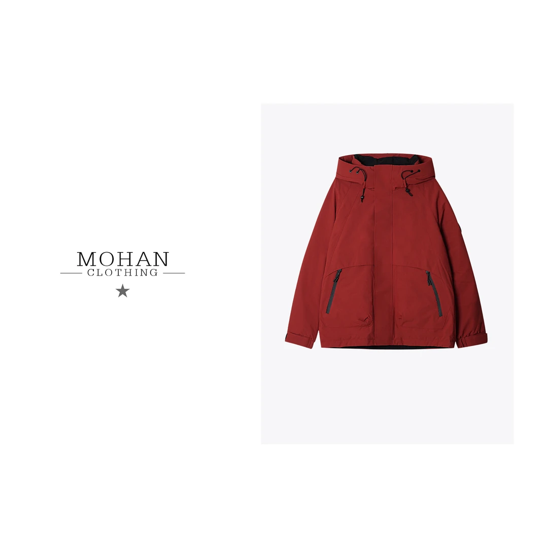 运动时尚户外休闲连帽防风保暖女士羽绒服F81953