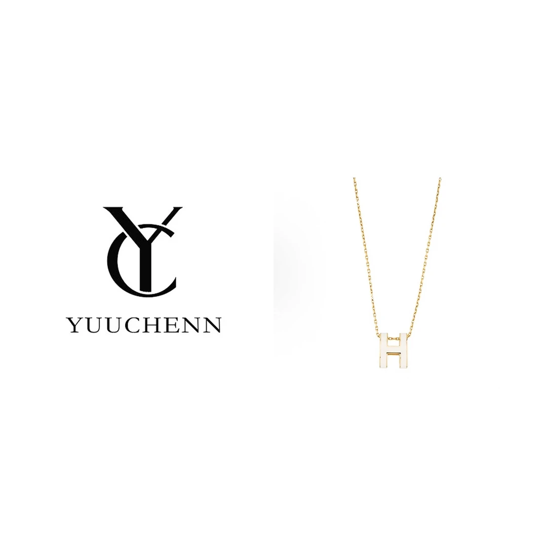 铜合金项链 YUUCHENN    【POP H系列】   镀K金  珐琅轻奢女士项链