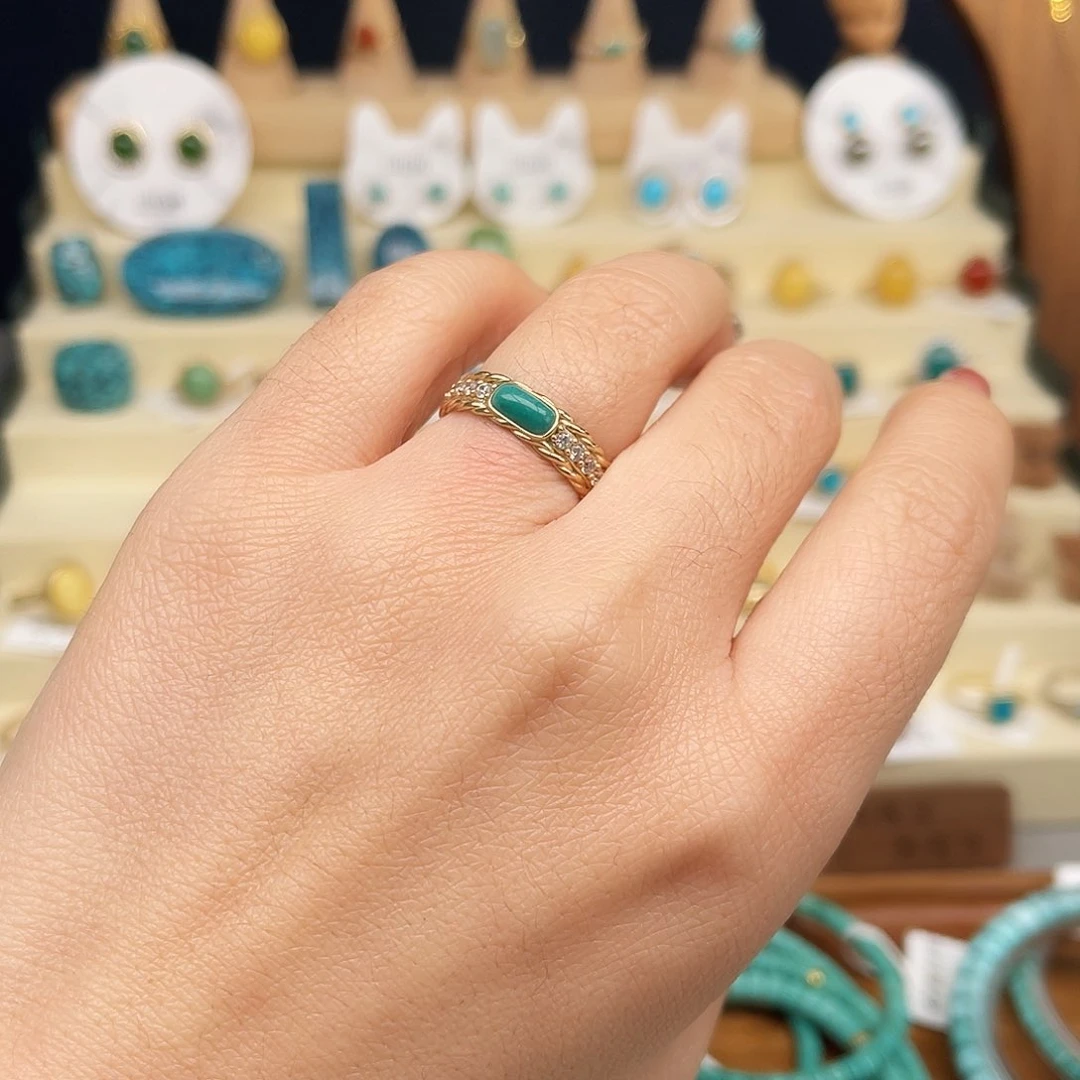 绿松石戒指合金女戒