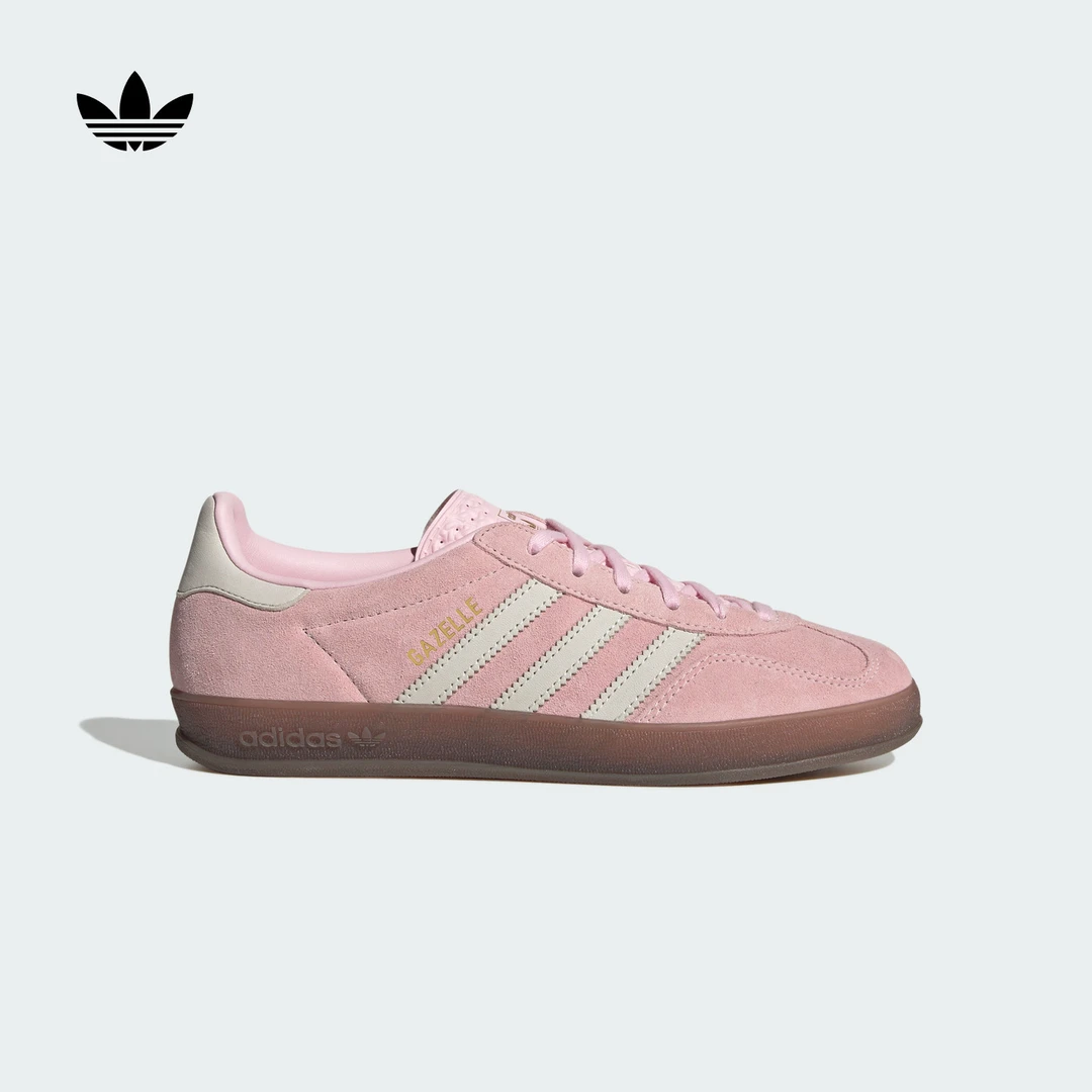 阿迪达斯官方三叶草 T头鞋 GAZELLE INDOOR德训鞋 adidas JI2716