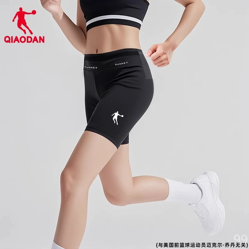 乔丹压缩裤女2025半弹马拉松跑步田径运动短裤带口袋短裤紧身裤