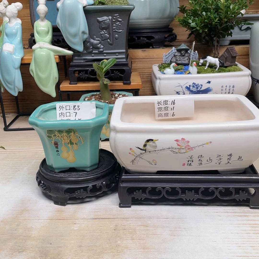 紫砂花盆陶瓷艺术花盆陶瓷