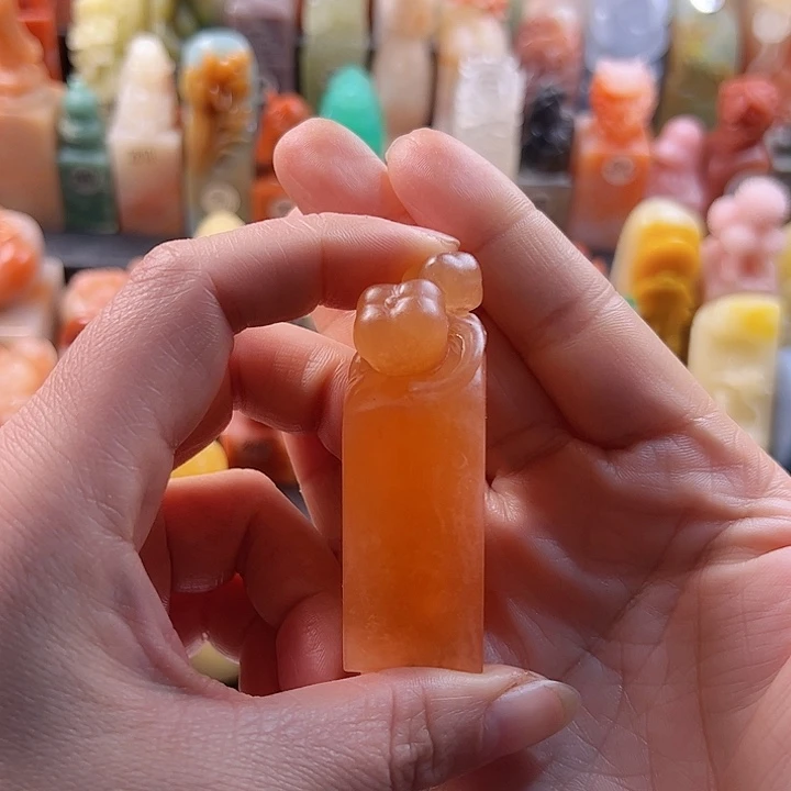 昌化石印石手工定制2.1厘米，柿子，包刻字