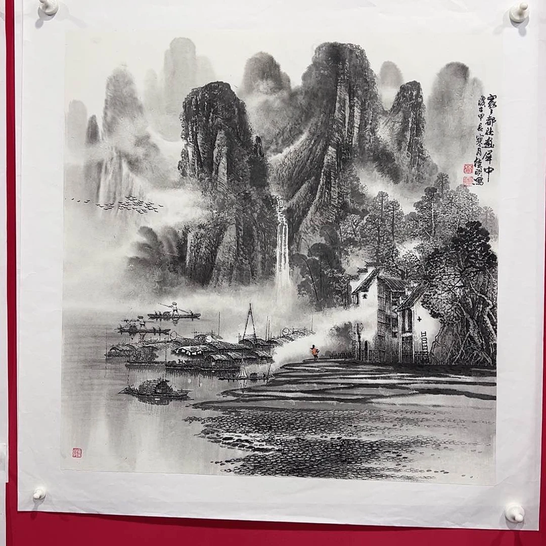 国画寒*莫桂明四尺斗方作品欣赏