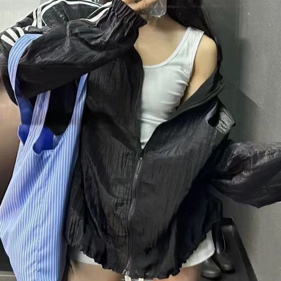 Manmi 复古经典三条扛织带拼接立领防晒外套 1806（B架）