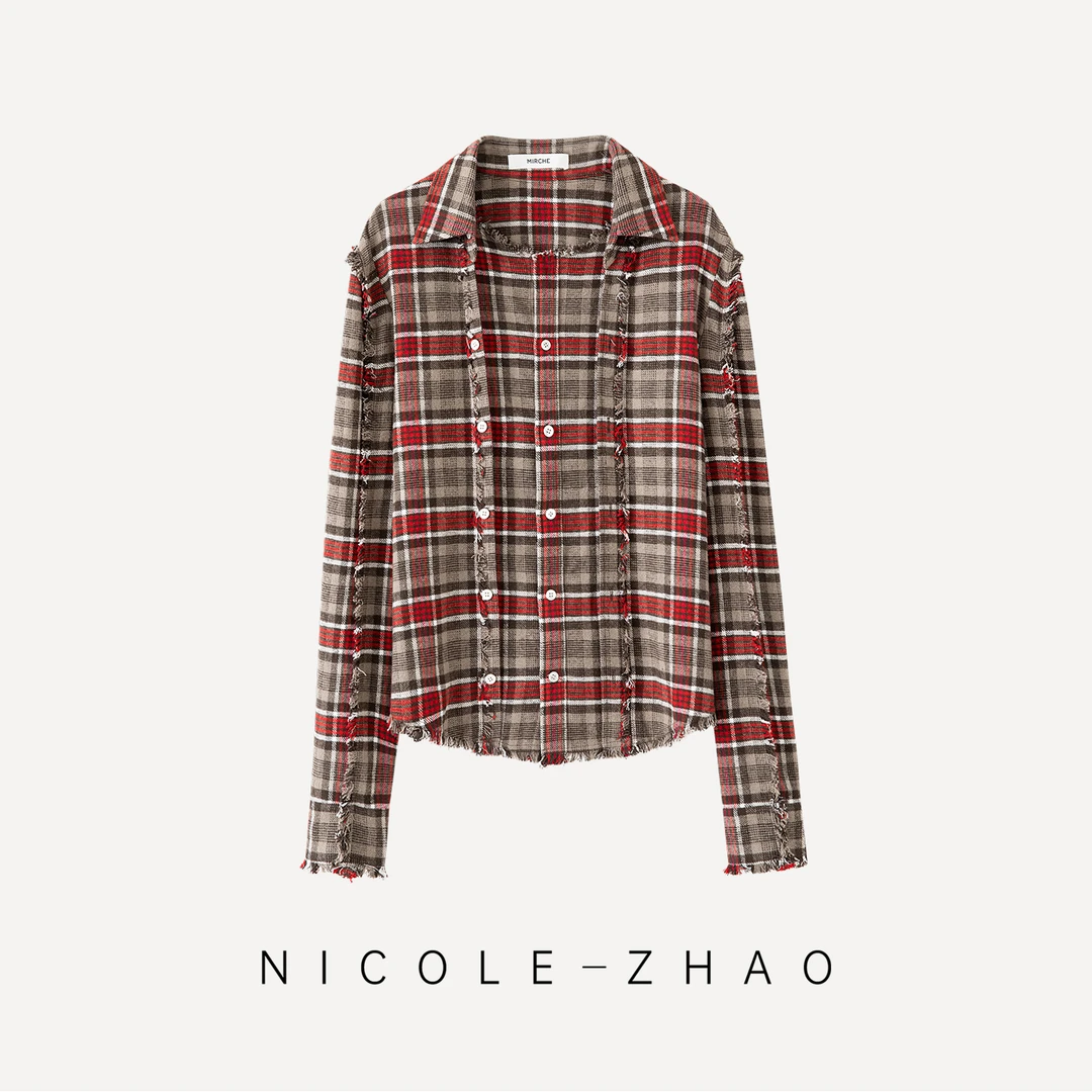 4MWC017【MIRCHE】设计师款轻奢时尚休闲气质衬衫女