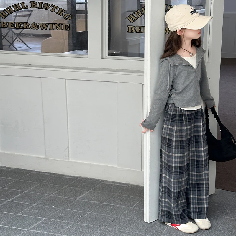 简约潮牌店铺儿童服装2025年新款衣服女童装秋装套装6-12岁高级感