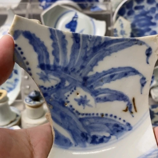 瓷片现代瓷器青花瓷片