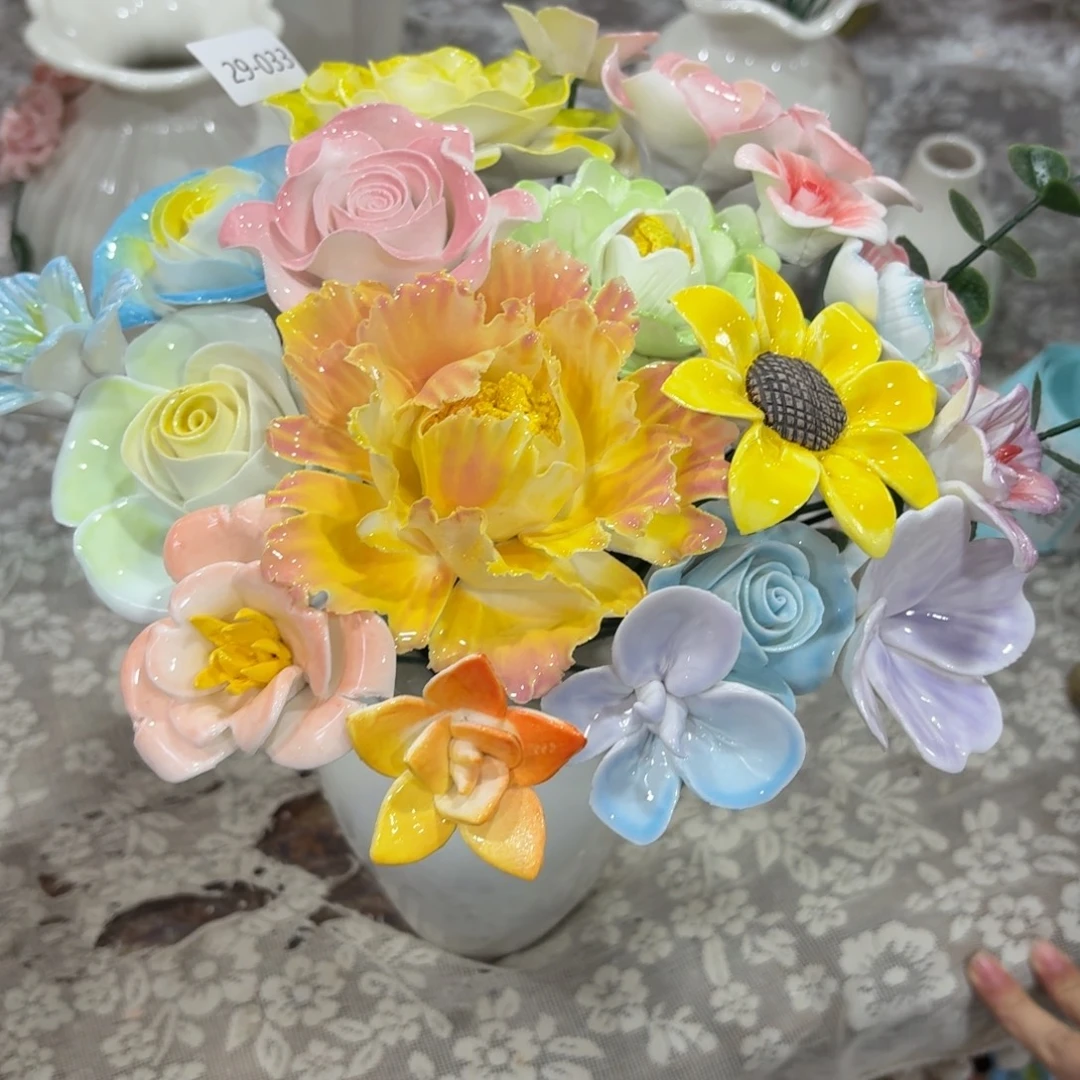 2933 陶瓷花拍满20元发货退款要拉黑