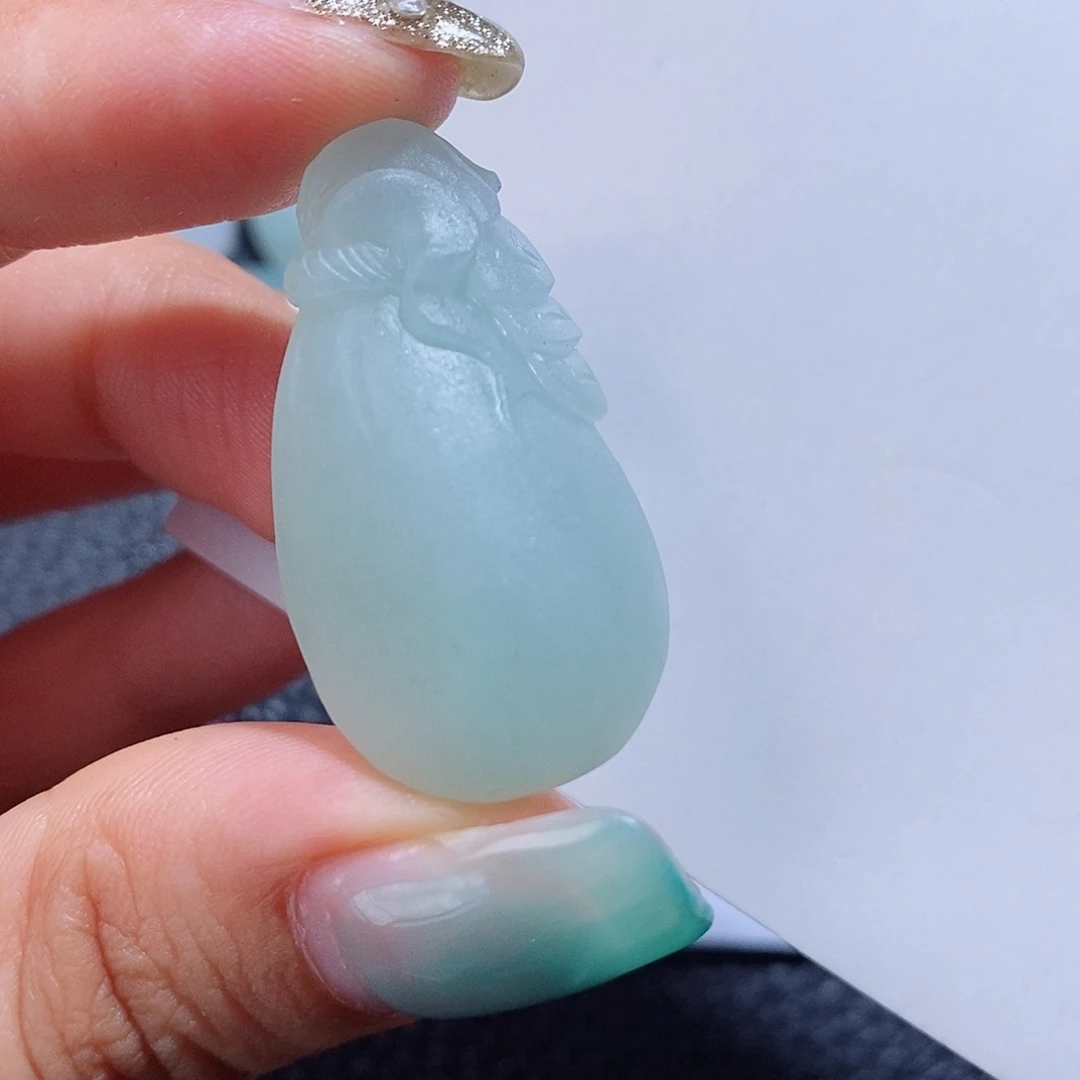 定制翡翠未镶嵌毛货付款后确认抛光