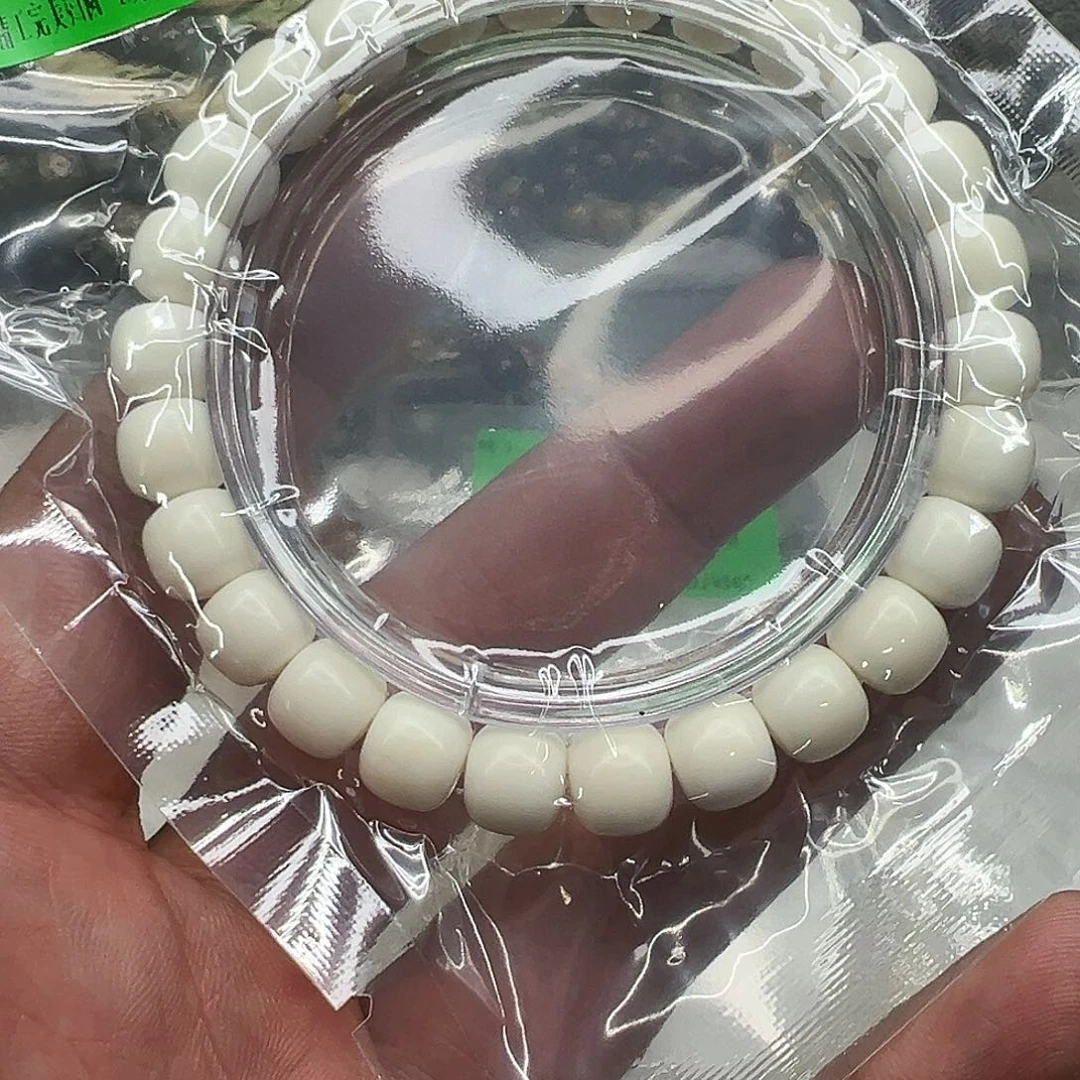 白玉菩提手串147骑士白菩提单圈0.9