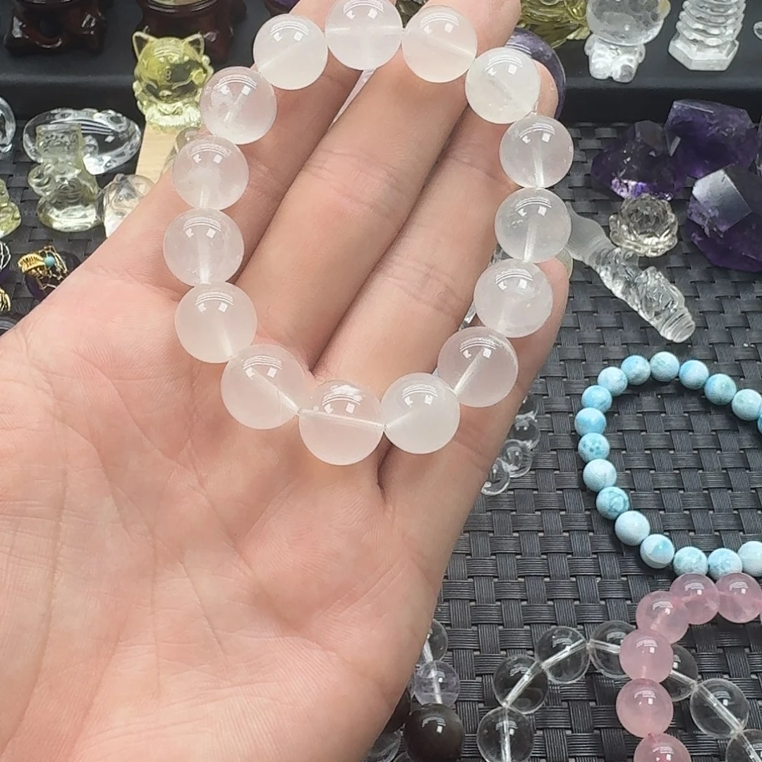 水晶手链未镶嵌天然原矿水晶手链