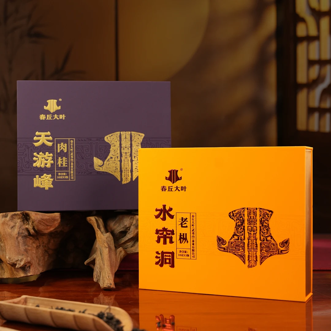 春丘大叶天游峰水帘洞云朵武夷正岩茶非遗传承限量男士礼特色茶叶