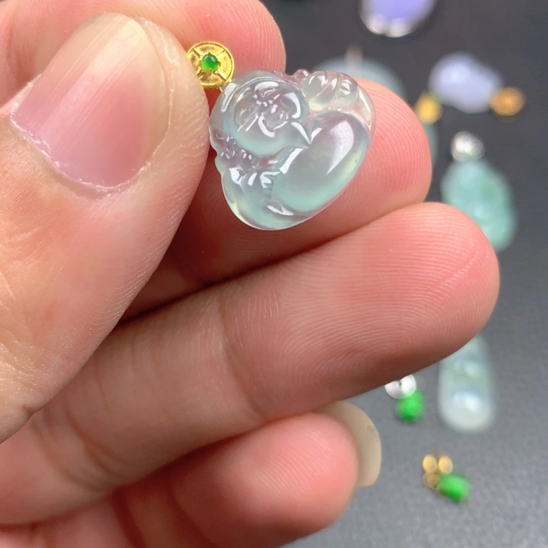 【闪购商品】翡翠18K金镶嵌颈饰翡翠