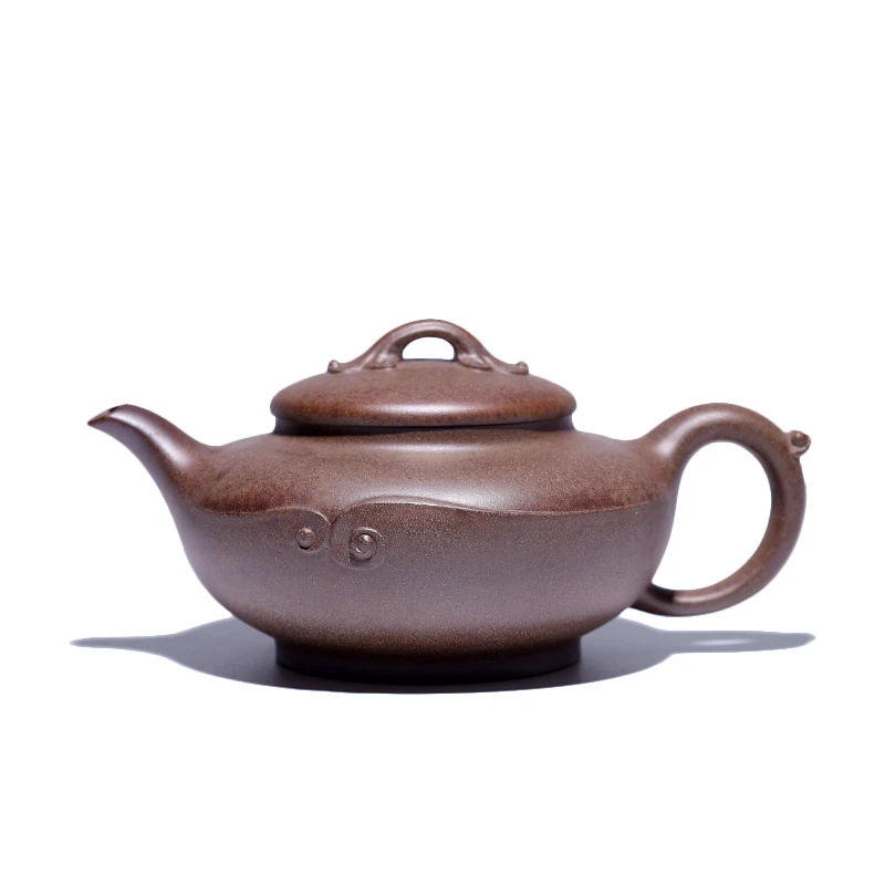 大吉羊柴烧 宜兴紫砂壶手工茶壶 原矿本山绿泥事事如意250ml