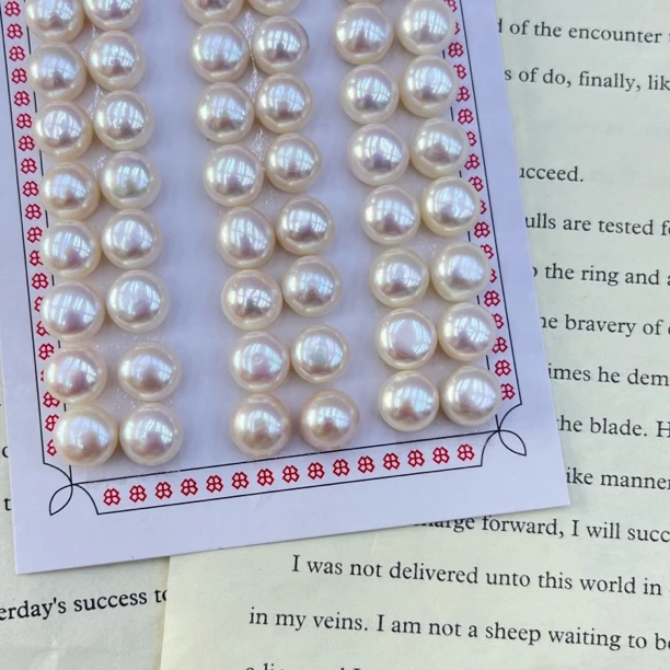 T珍珠耳钉一对9.5-10mm多样性发一件-0511