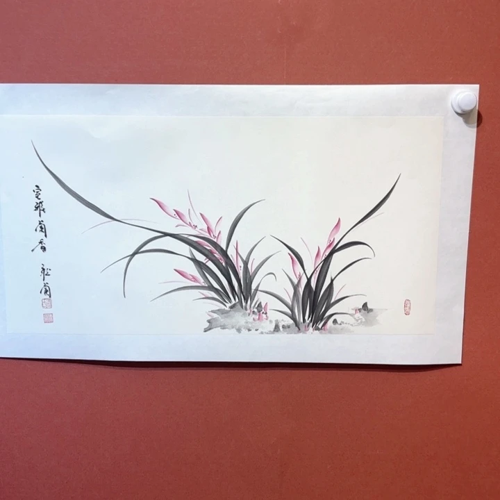 国画听兰老师花鸟