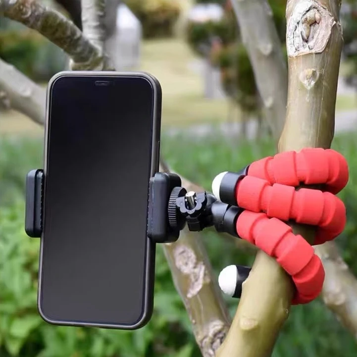 八爪鱼手机支架直播桌面懒人三脚架支撑床头直播自拍通用多功能