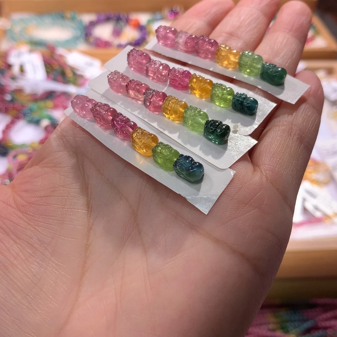 貔貅未镶嵌碧玺多样性发其一6只的价格