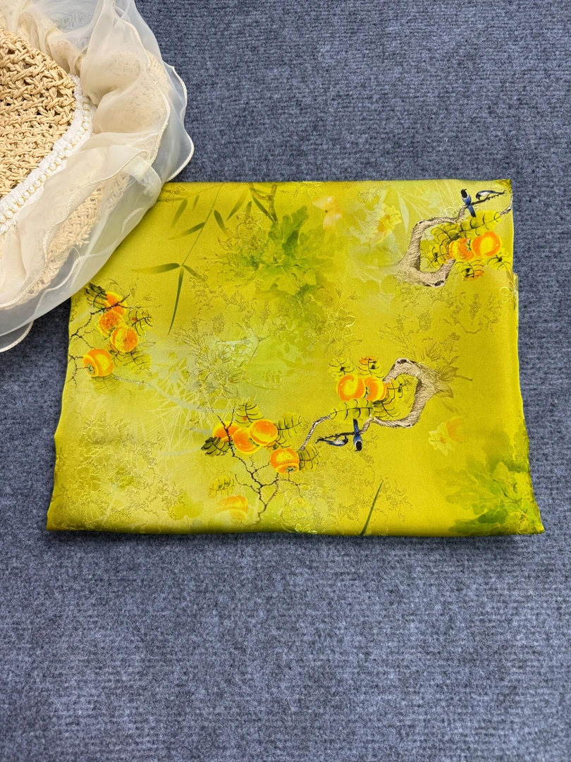 柿柿如意 香云纱 提花花萝 40姆米 宽幅140cm