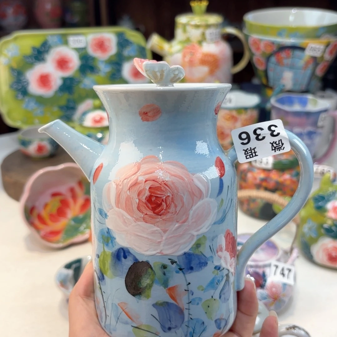 景德镇手绘高温釉下彩陶瓷茶具