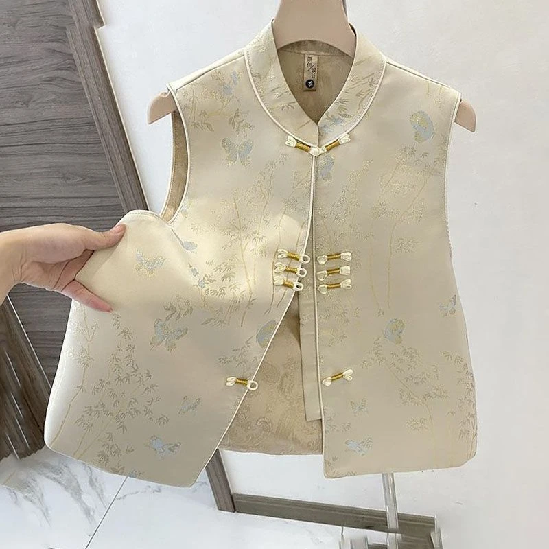 2025年春季新款中国风上衣坎肩外套新国风新中式马甲背心外套叠穿