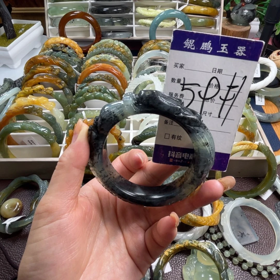 未镶嵌蛇纹石玉手镯