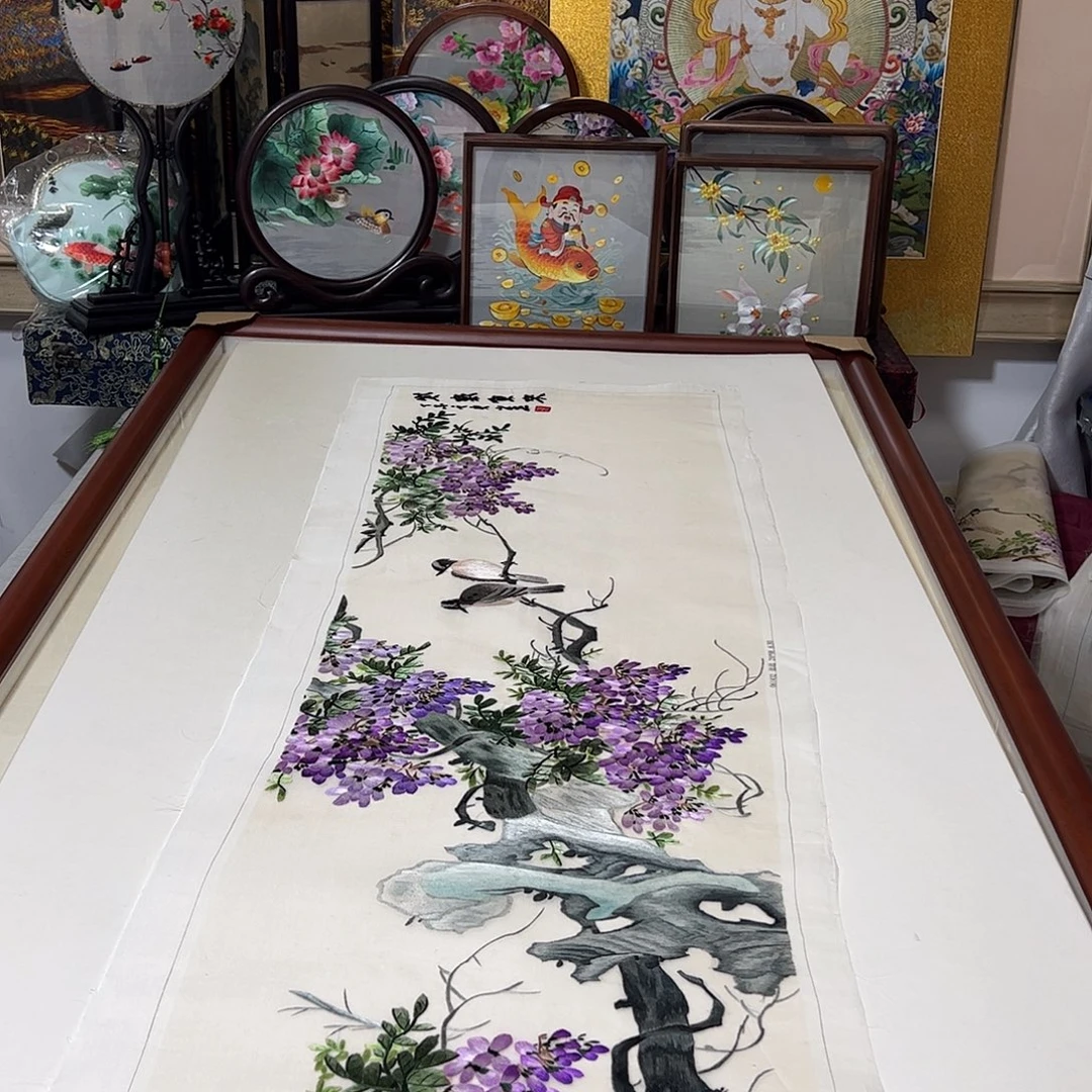 刺绣纯手工刺绣画