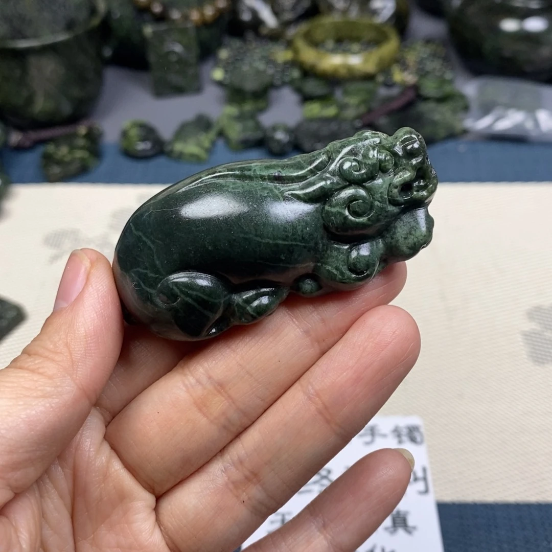 蛇纹石玉吊坠(不含链)未镶嵌鸿*萌貔貅