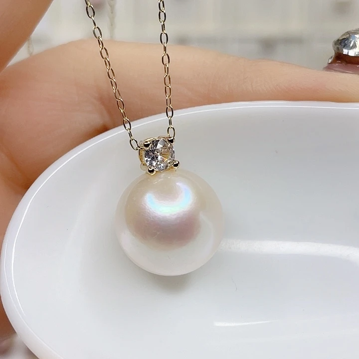 合金淡水珍珠吊坠(赠链)