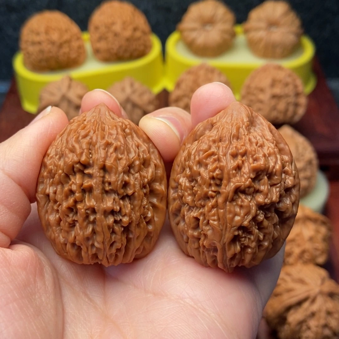 吊坠文玩核桃34红皮蒜头……