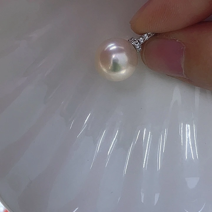 银S925镶嵌颈饰淡水珍珠