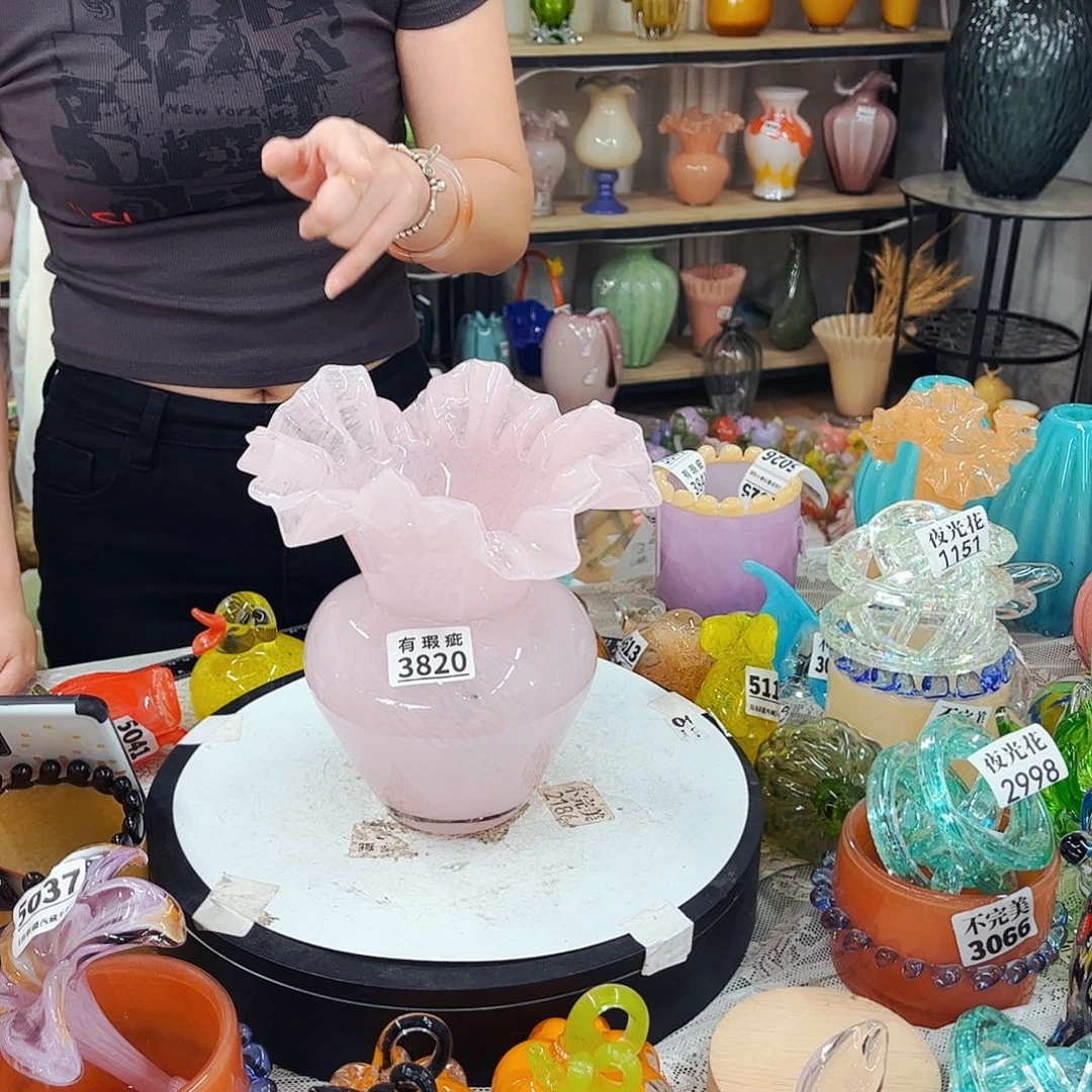 3828黑点多 家悦花器摆件小瑕