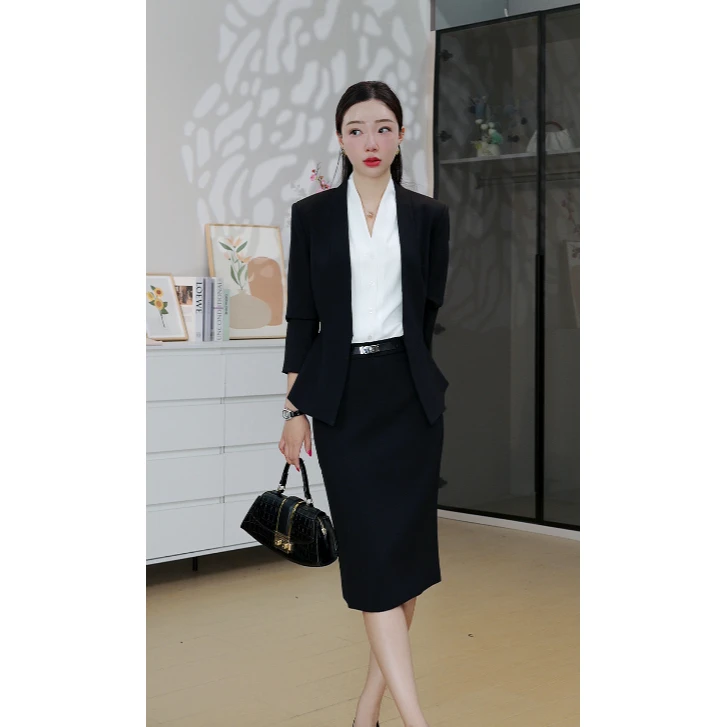 【秋季新款】高级感气质百搭简约西装显瘦时尚通勤套装女
