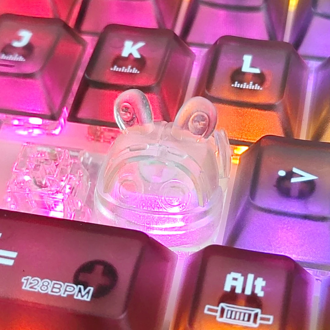 透明绝区零邦布伊埃斯游戏ESC十字轴键盘专用透光可爱卡通键帽