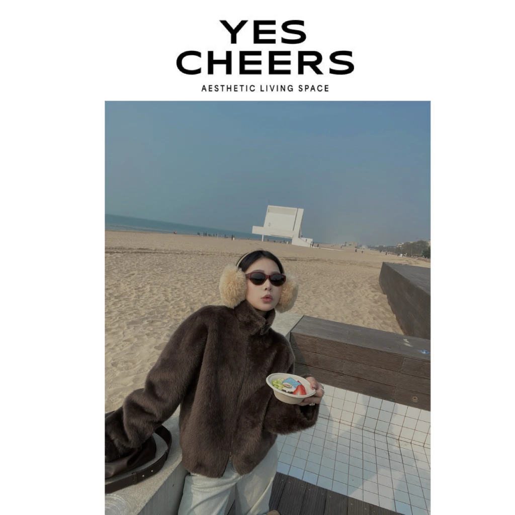 悦是YESCHEERS【奢品战袍】立领双拉链小拉贡 py20