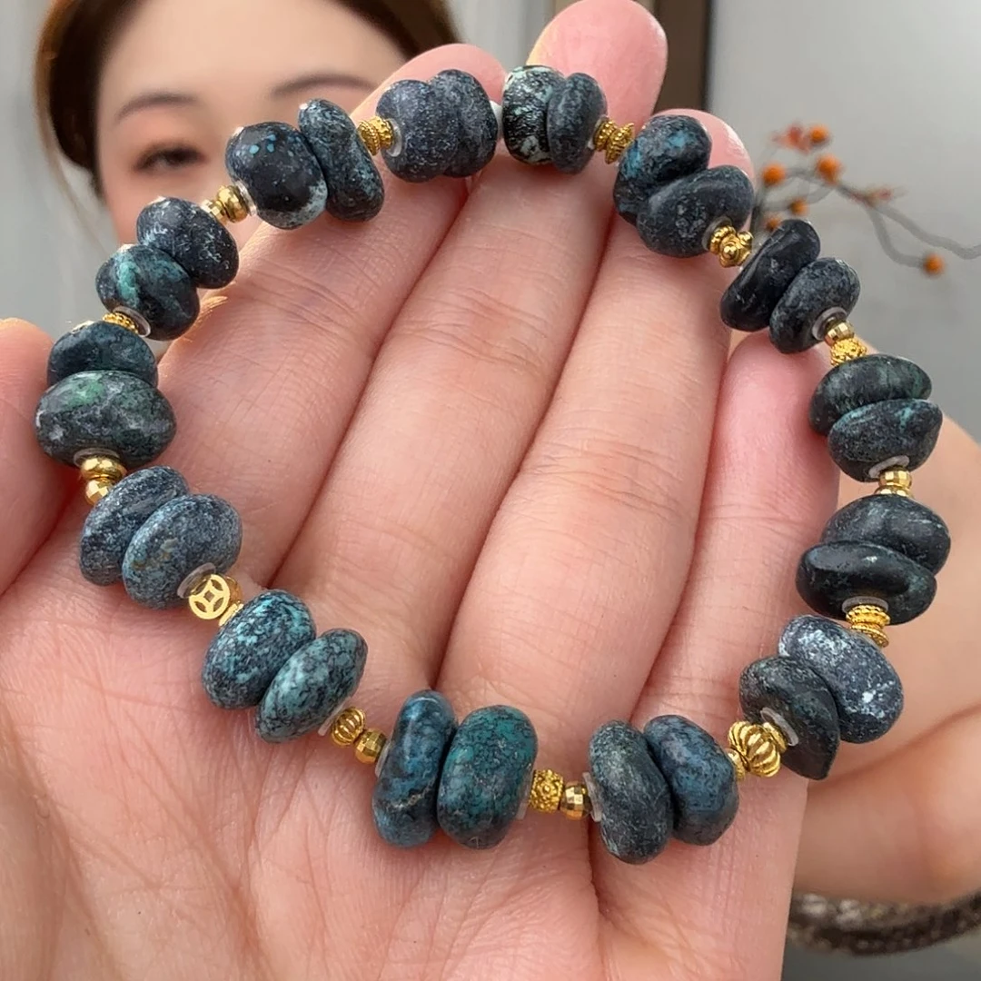 绿松石18K金镶嵌珠宝奇石