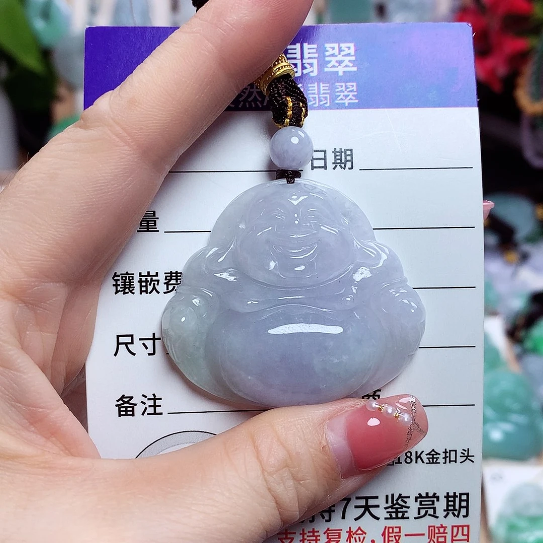 翡翠未镶嵌颈饰佛公06