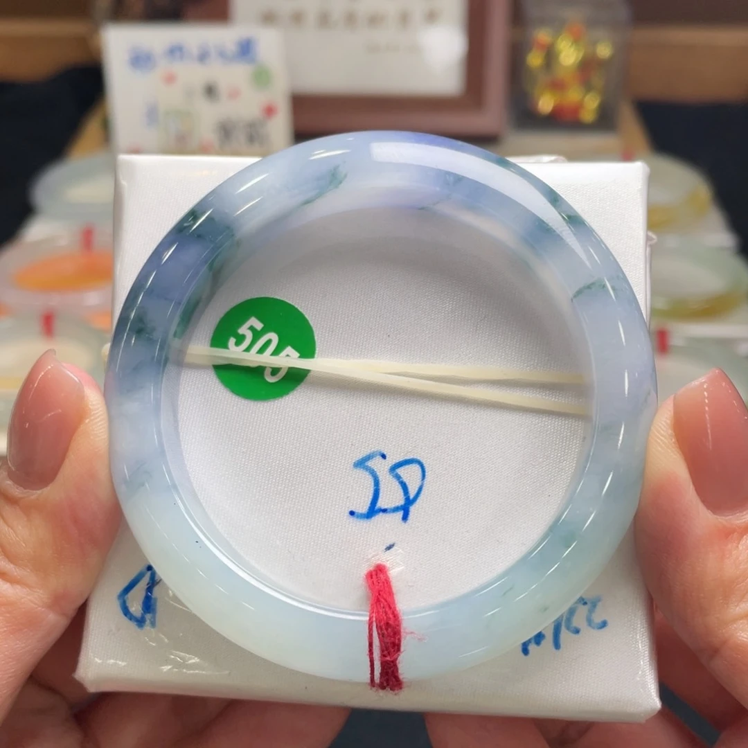 翡翠手镯未镶嵌翡翠55正圈