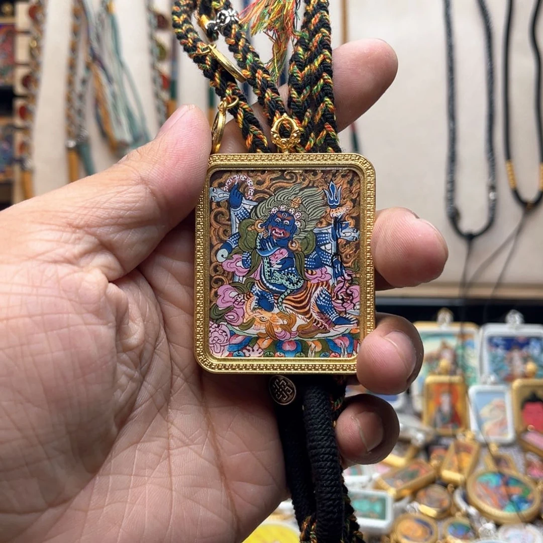 吊坠纯手绘大黑天