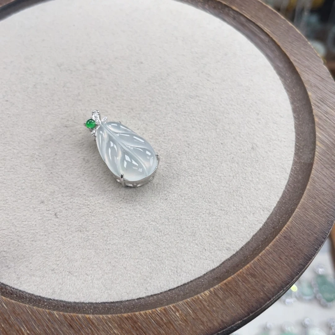 翡翠银S925镶嵌颈饰