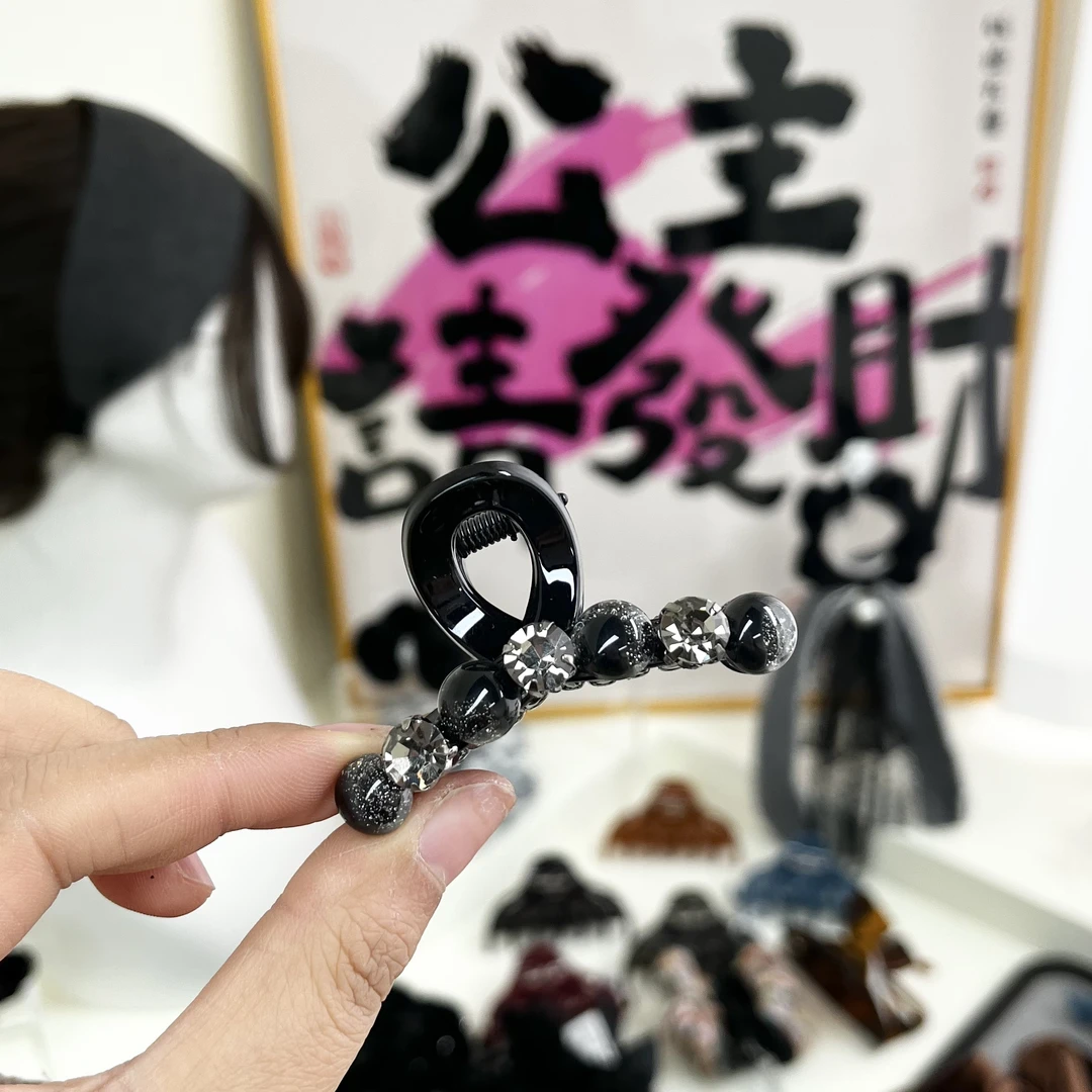 L386黑色5.5cm一个装抓夹时尚百搭简约气质后脑勺盘发夹头饰发饰