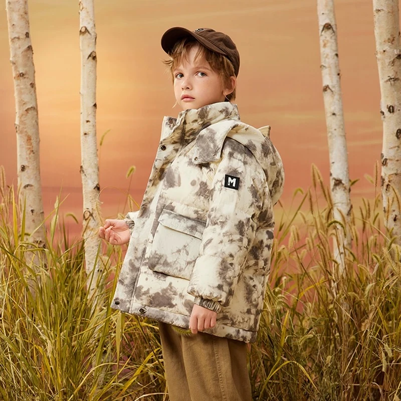 2335 高货雪花连帽款羽绒服